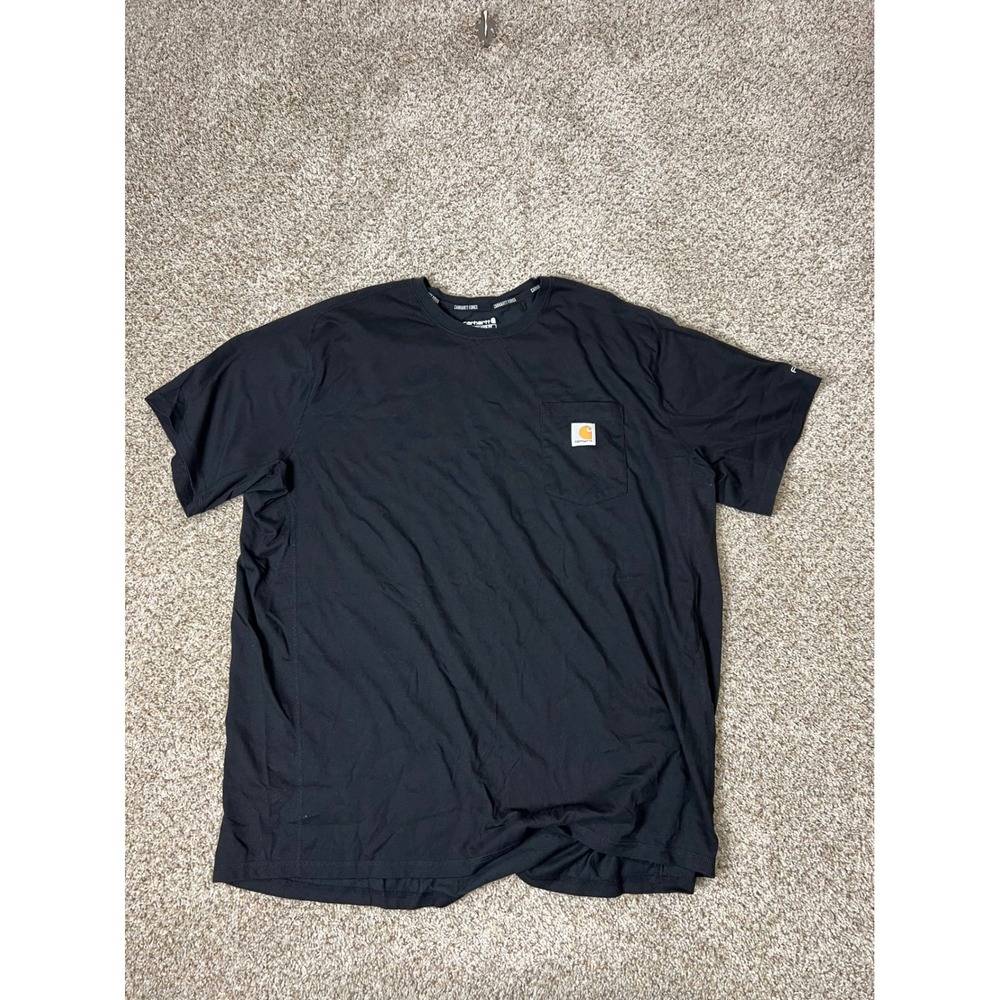 Carhartt Force Relaxed Fit Pocket T-Shirt Mens 2XL Black Short Sleeve Work Tee